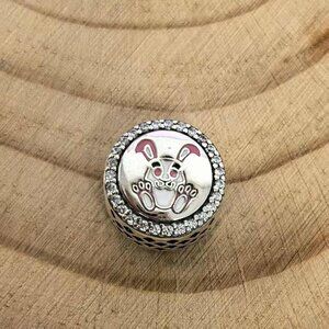 Pandora Some Bunny Loves You - Wish Bracelet Charm Present, S925 Silver Jewelry